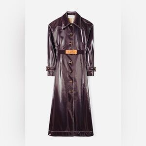 Tory Burch Coated Trench in Plum size 4